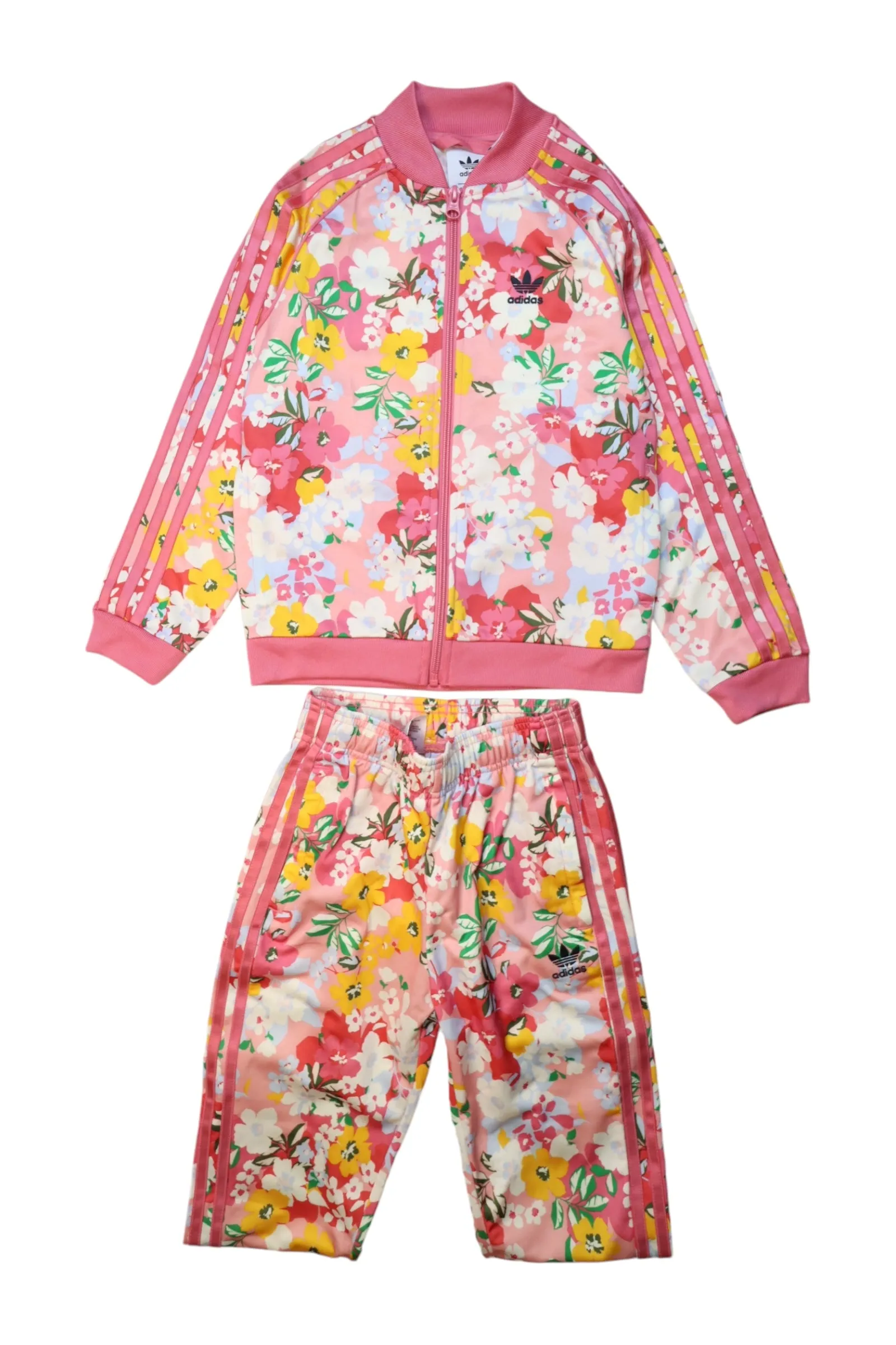 Adidas Floral Track Suit Set 7-8Y