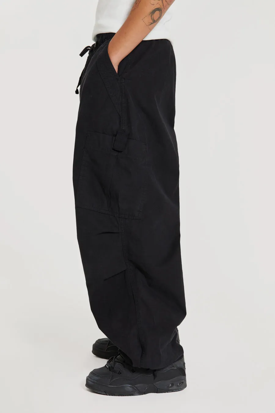 Black Parachute Cargo Pants