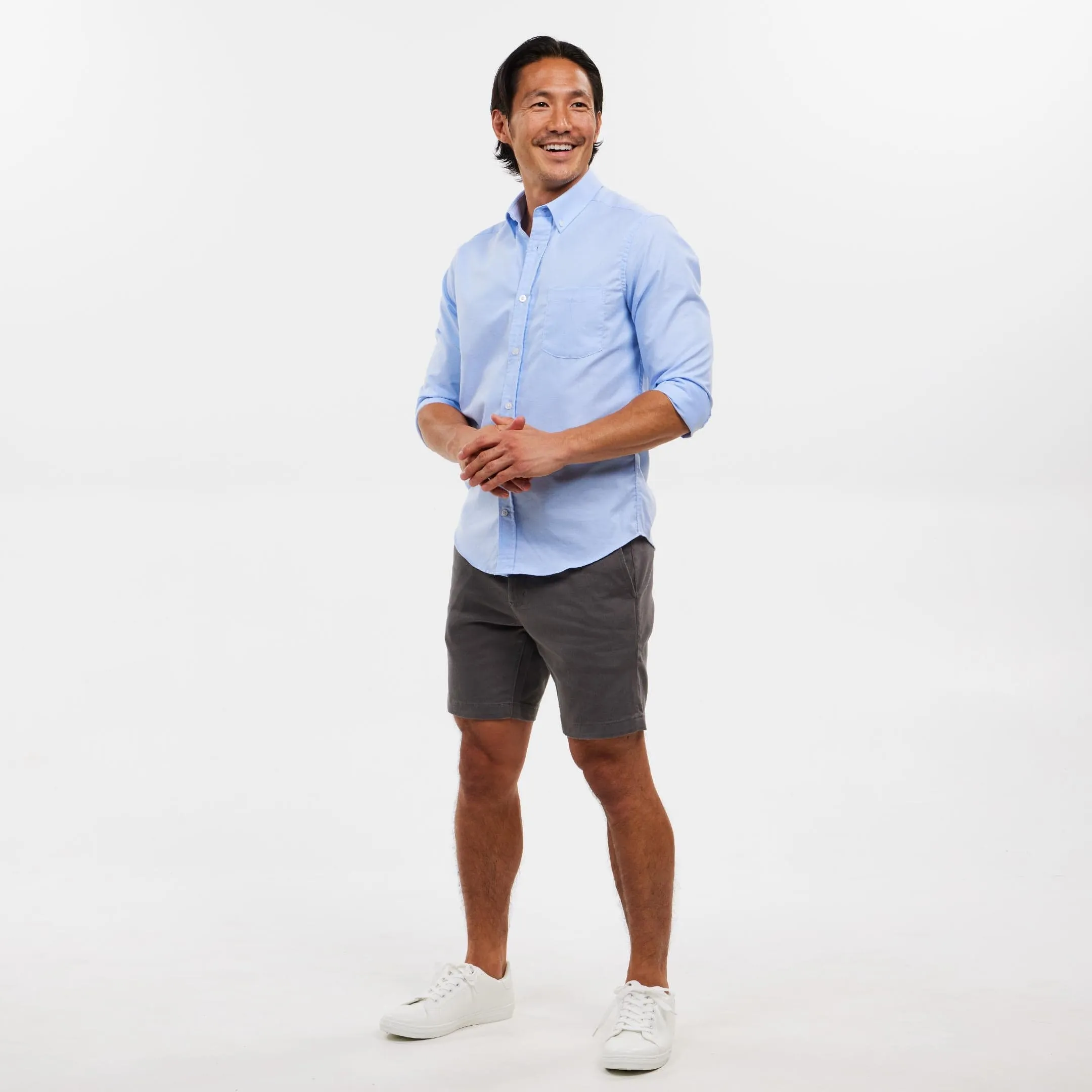 Black Sand Stretch Washed Chino Short