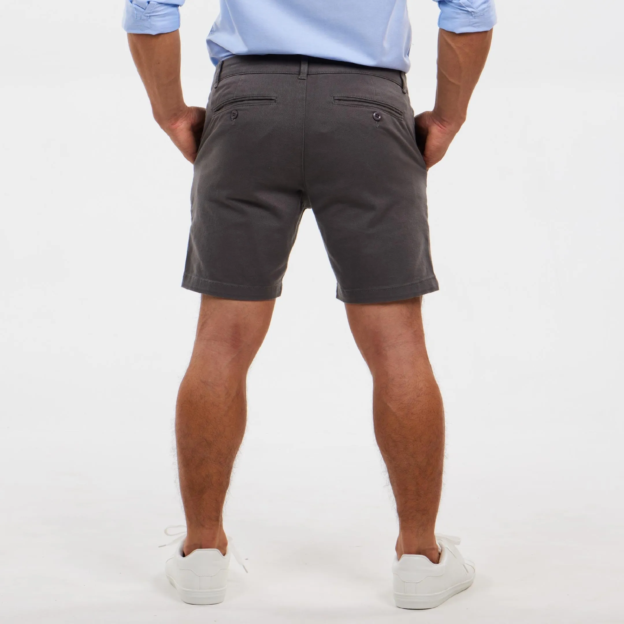 Black Sand Stretch Washed Chino Short