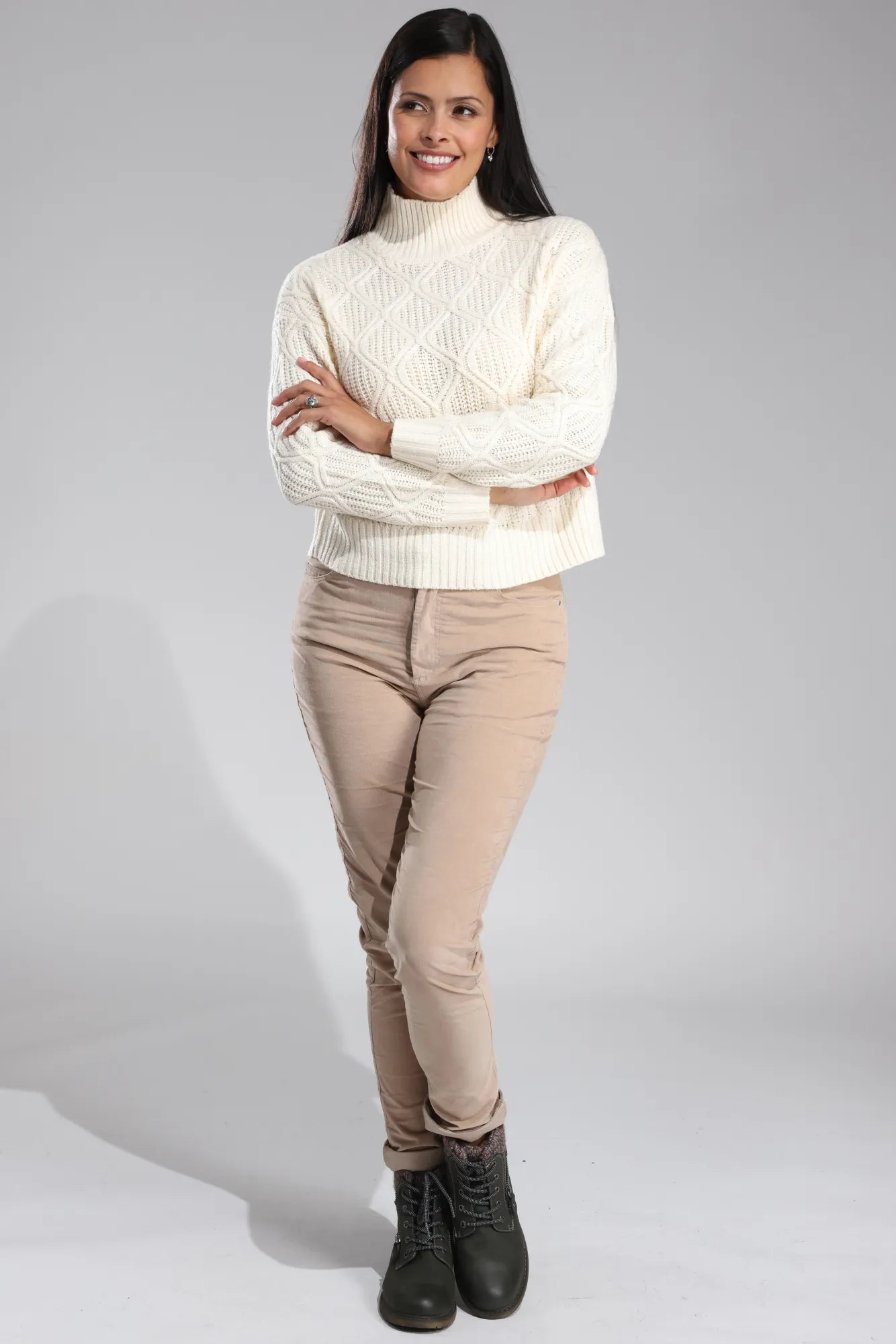 Cotton Cord Regular Jeans | LATTE | 6184ZZ