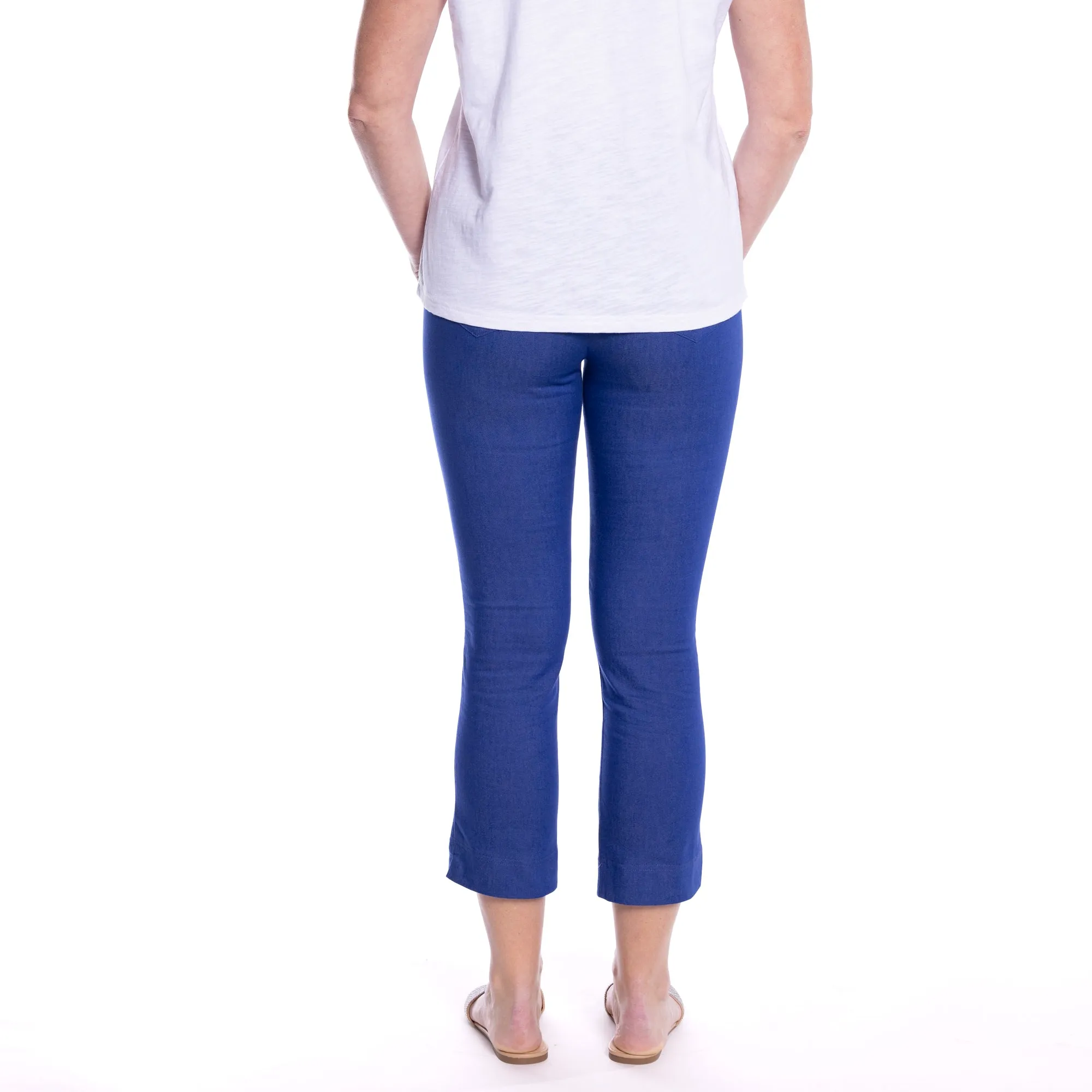 Cropped Skinny Leg Pants by Cafe Latte - Saphire