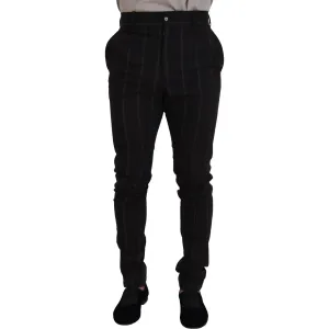 Dolce & Gabbana Elegant Black Striped Chino Pants