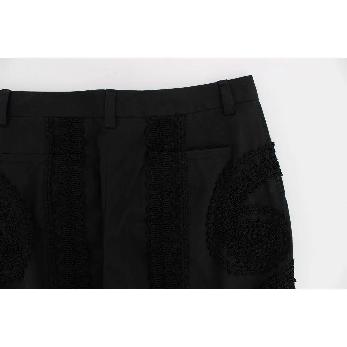 Dolce & Gabbana Elegant Black Torero Capri Pants