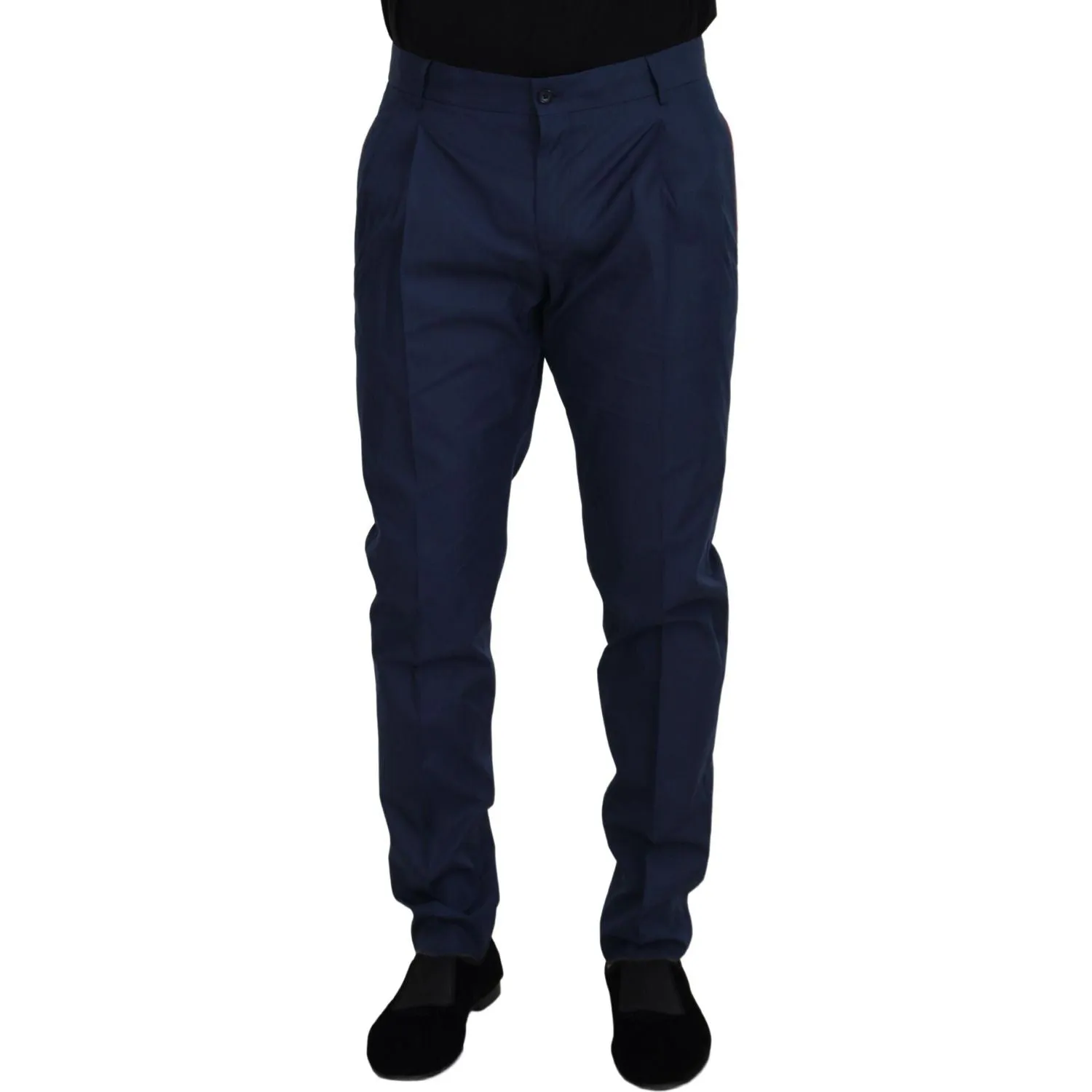 Dolce & Gabbana Elegant Blue Cotton Silk Pants