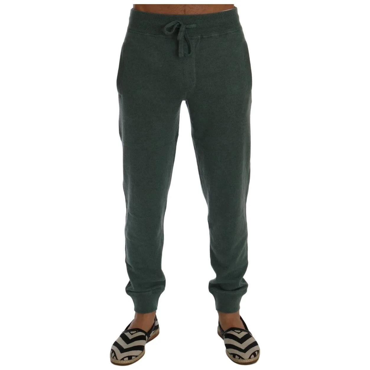 Dolce & Gabbana Elegant Green Cashmere Sport Pants