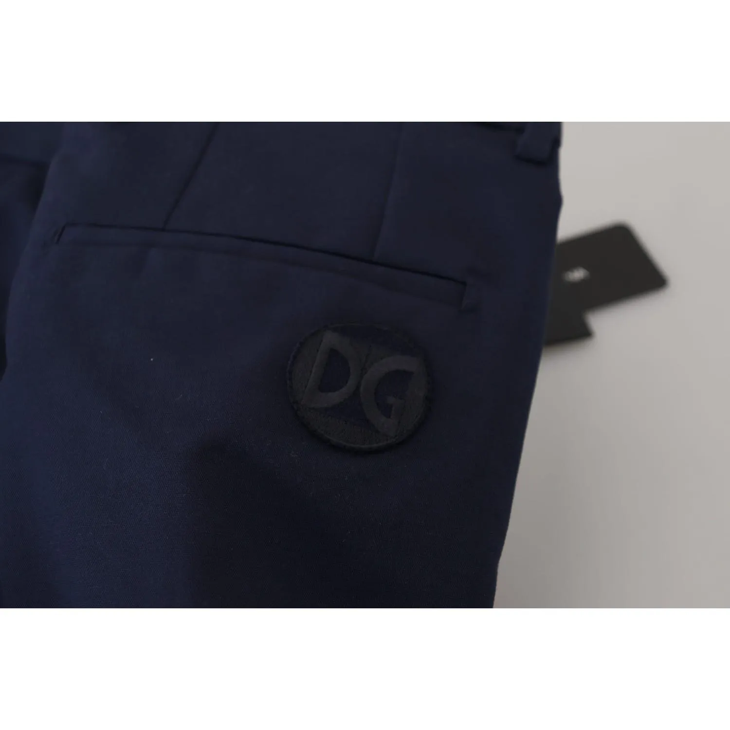 Dolce & Gabbana Elegant Slim Fit Blue Dress Pants