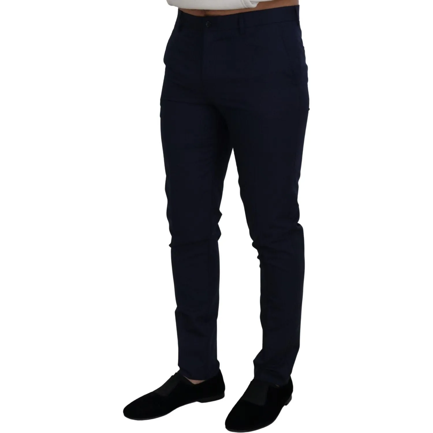 Dolce & Gabbana Elegant Slim Fit Blue Dress Pants