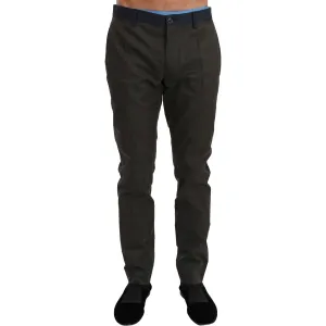 Dolce & Gabbana Elegant Slim Fit Striped Casual Pants