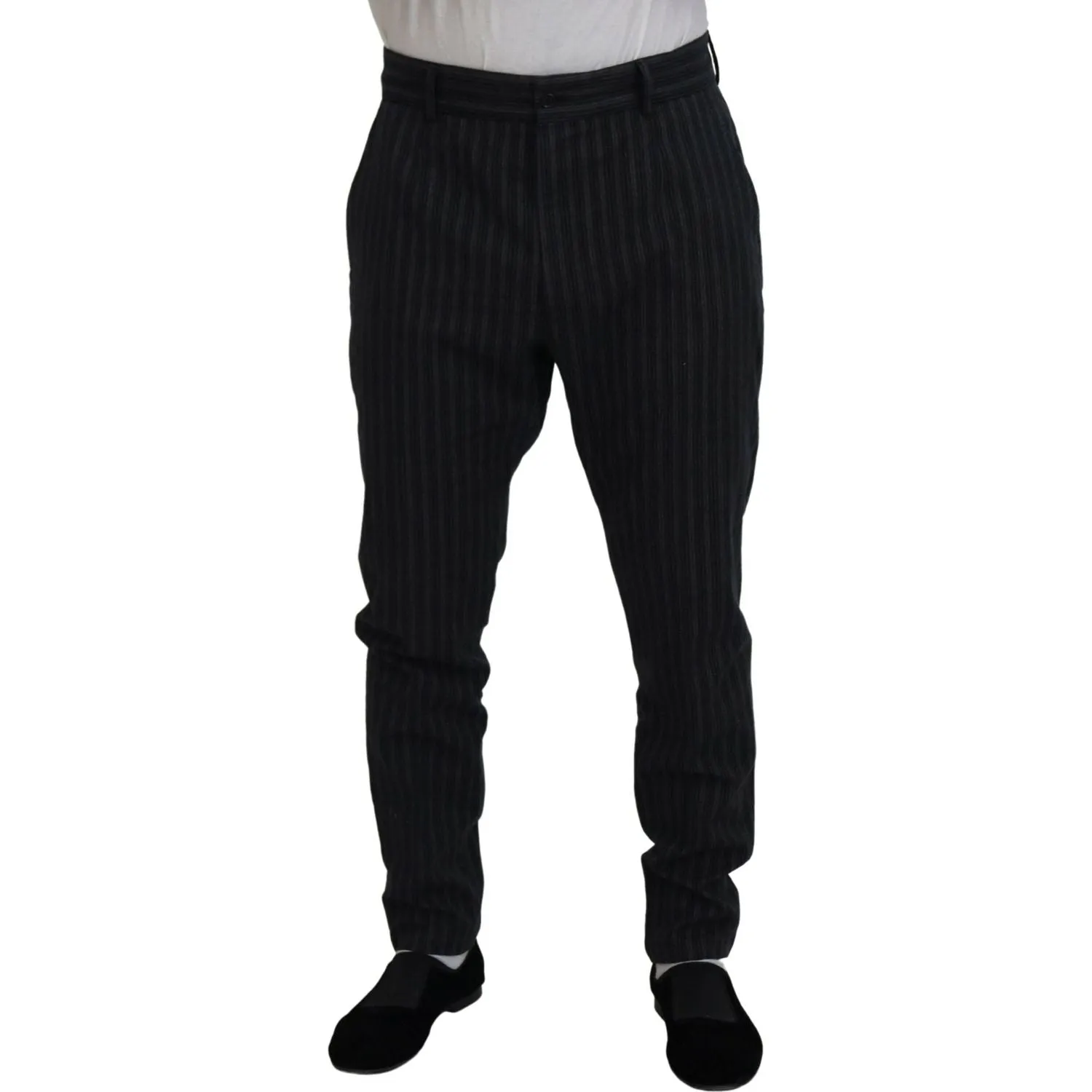 Dolce & Gabbana Elegant Striped Chino Dress Pants