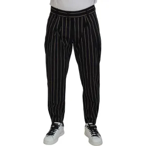 Dolce & Gabbana Elegant Striped Chino Tapered Pants