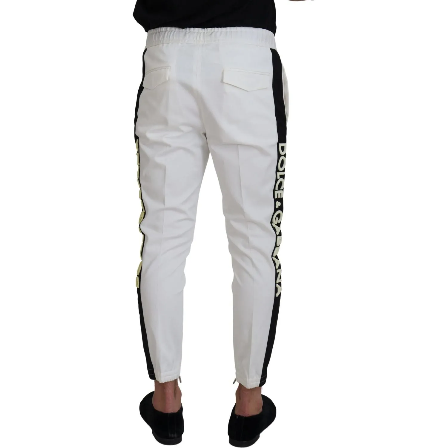 Dolce & Gabbana Elegant White Cotton Jogger Pants