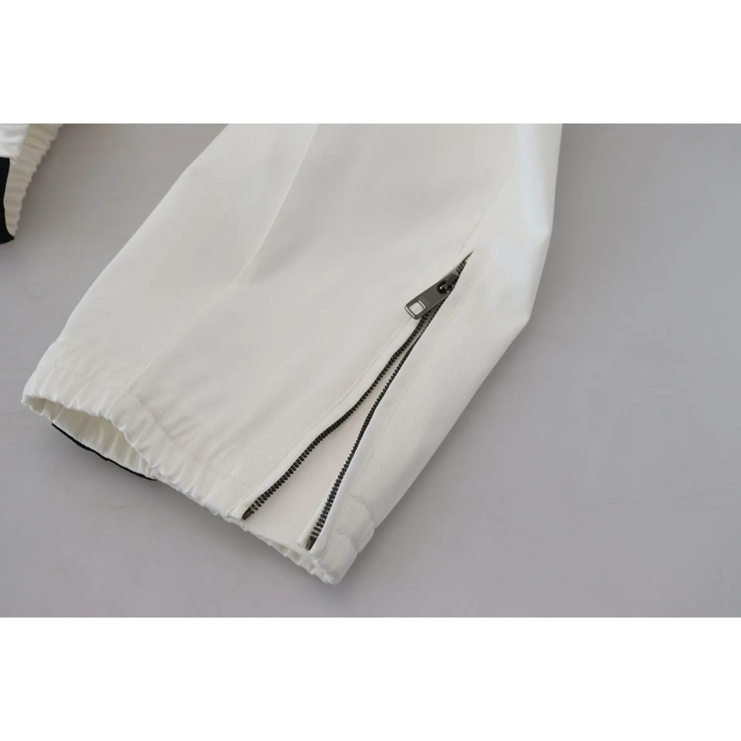 Dolce & Gabbana Elegant White Cotton Jogger Pants