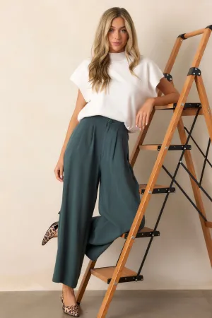 Drift Away Green Straight Leg Pants