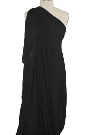 Gauzy Stretch Rayon Crepe - Black