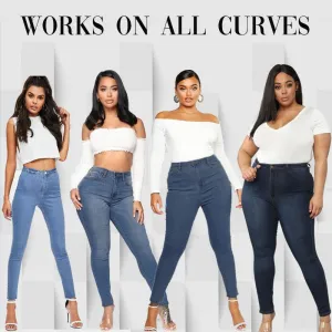 High Waist Curvy Stretch Skinny Jeans