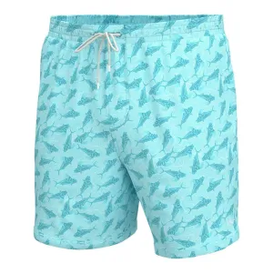 HUK Pursuit Volley Rooster Wake Shorts Island Paradise Light Blue