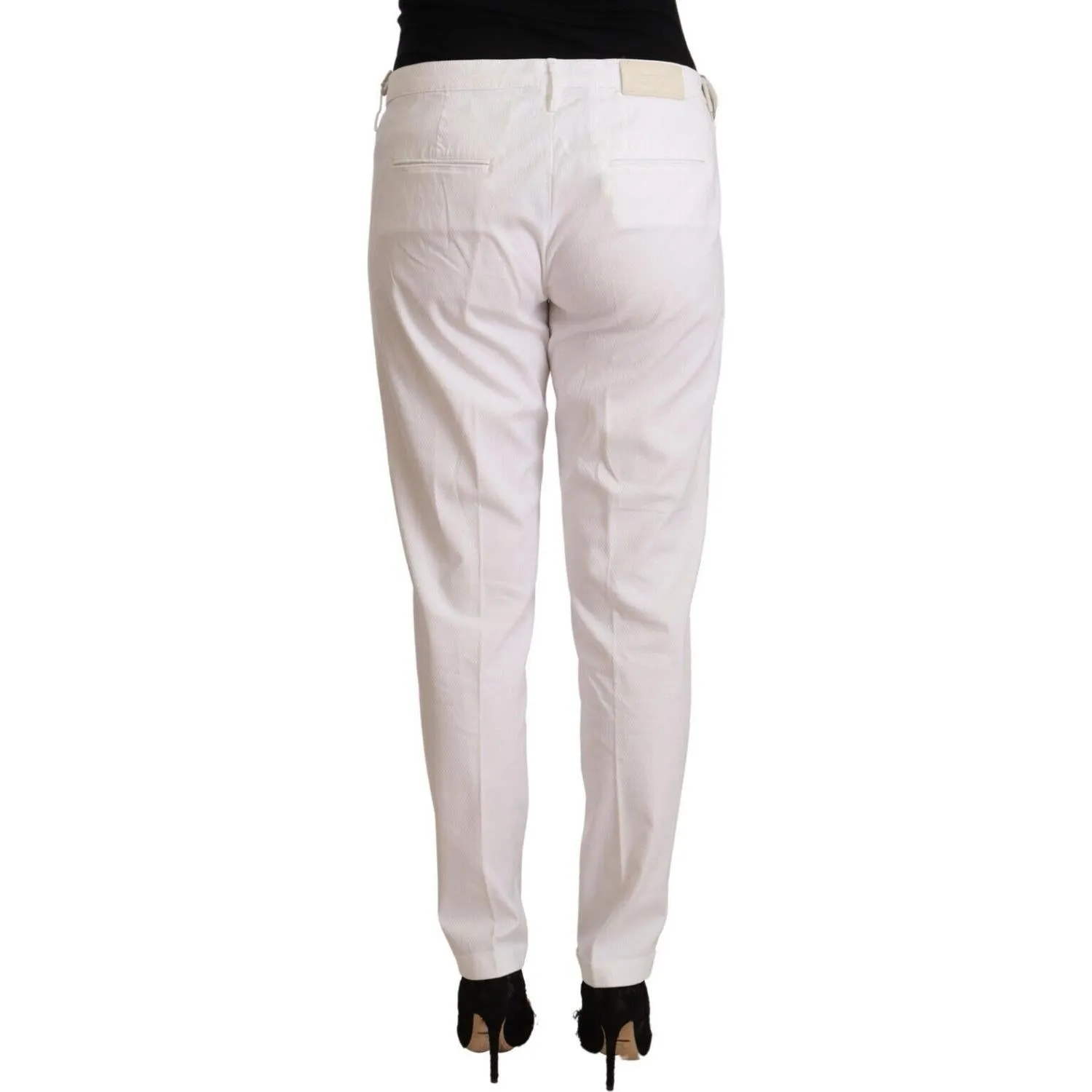 Jacob Cohen Elegant Mid Waist Tapered Trousers