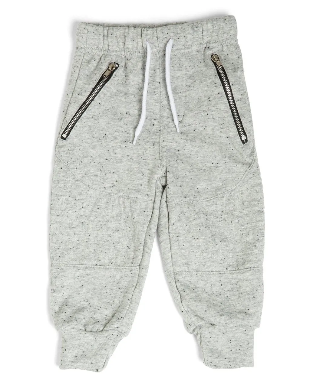 Littlest Prince French Terry Moto Sweatpants Gray