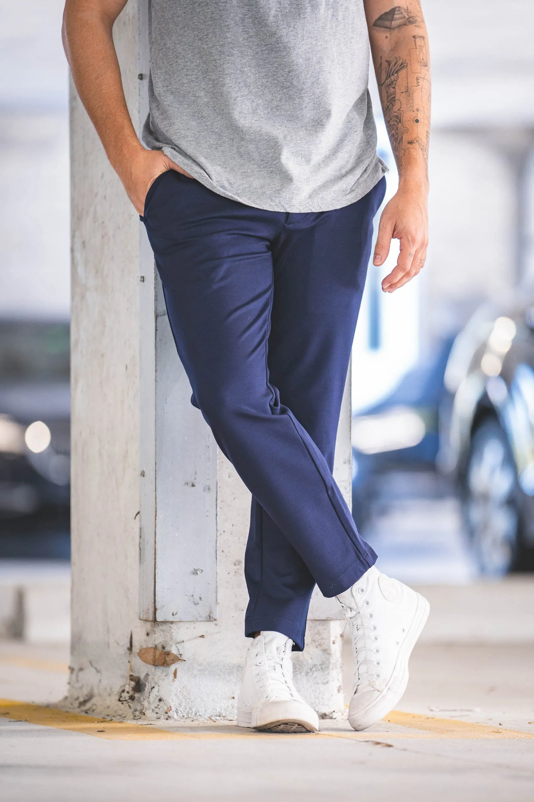 Mason Omni-Stretch Knit Pants Navy