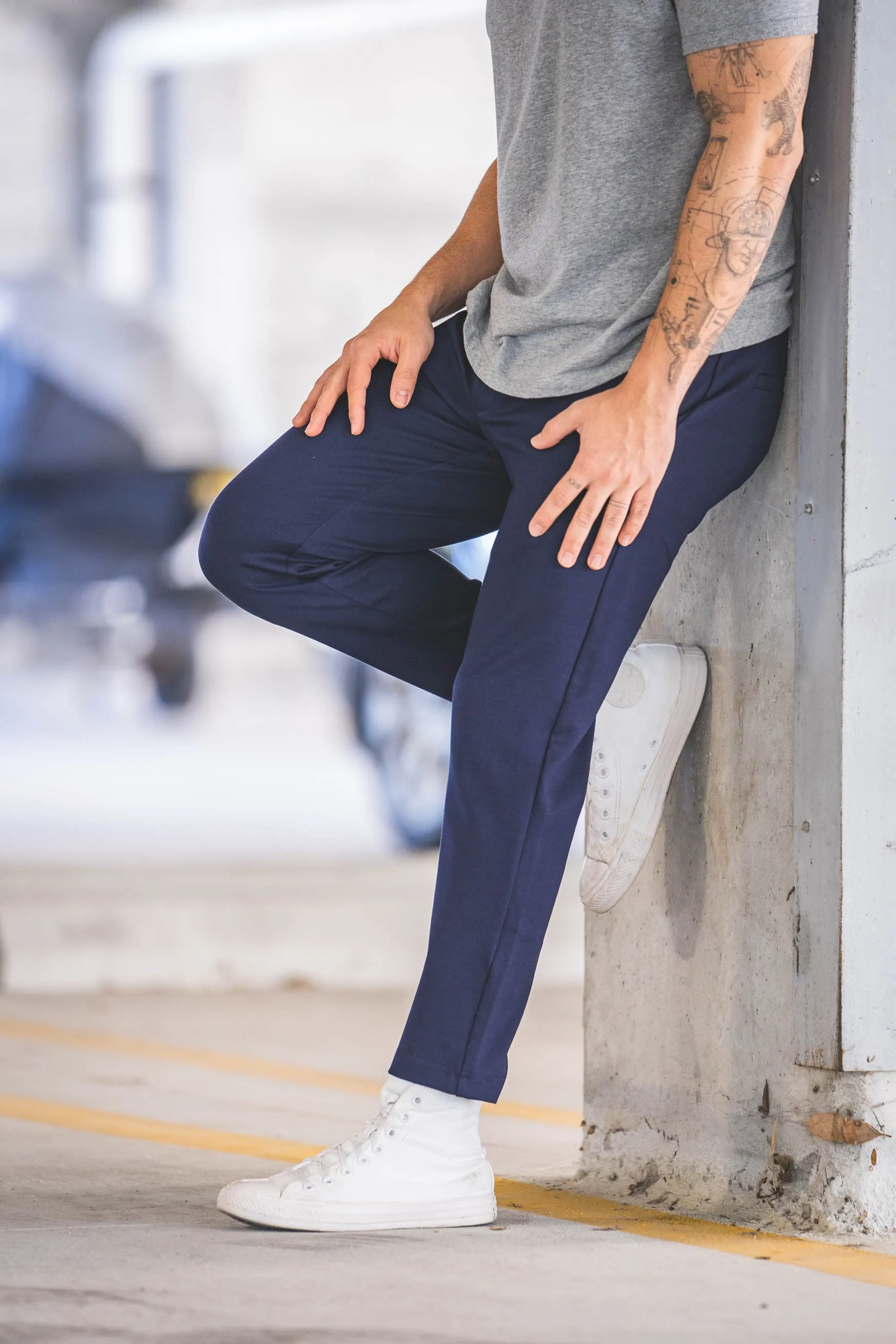 Mason Omni-Stretch Knit Pants Navy