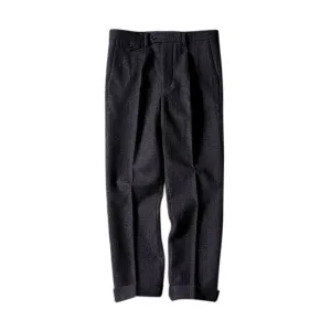 Men's Charcoal Tweed Trousers