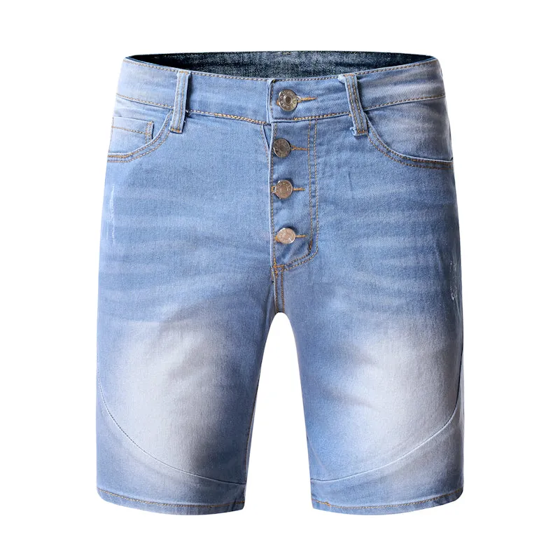 Men's Stretch Fit Blue Denim Shorts