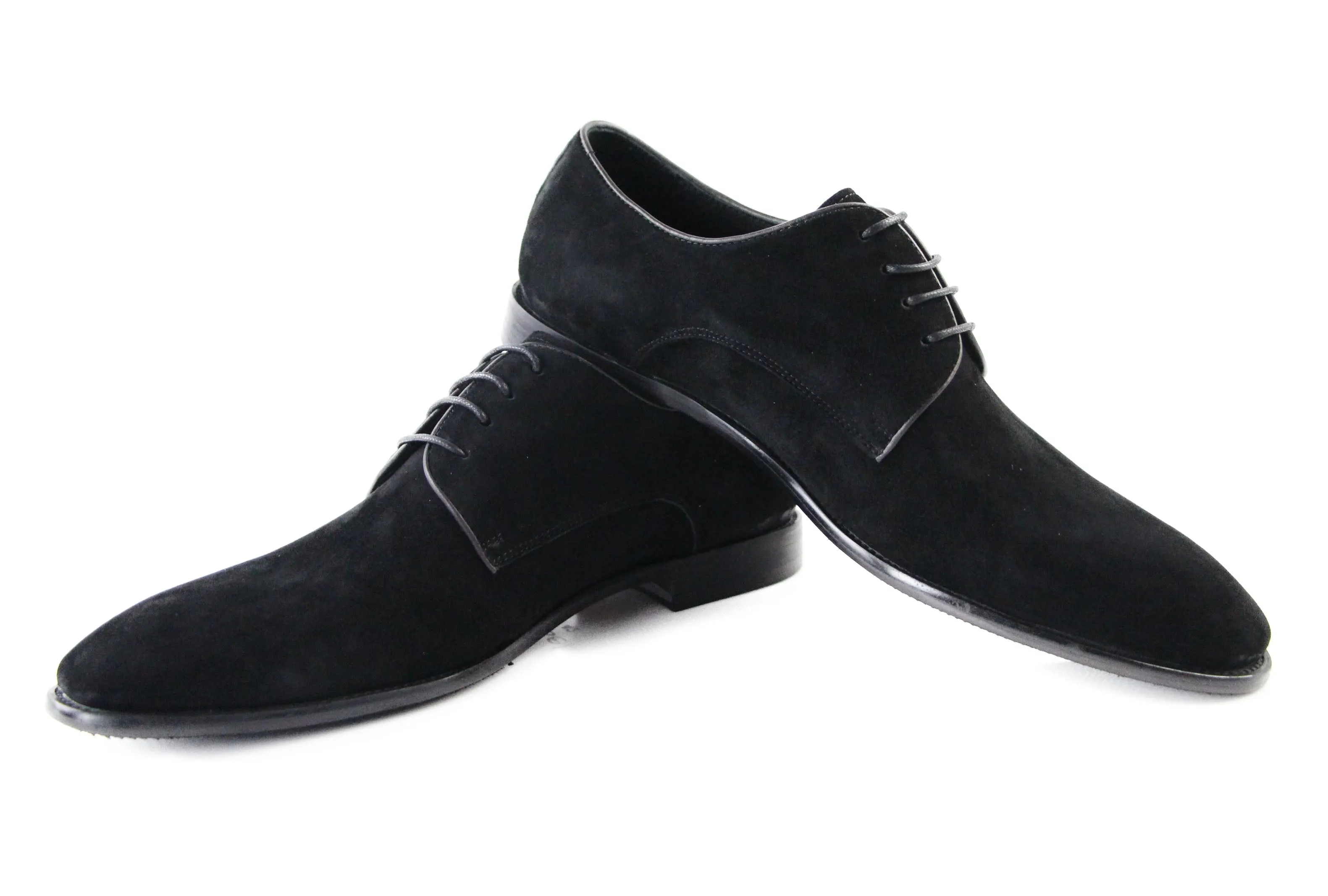 Mens Zasel Hercules Black Suede Leather Lace Up Shoes