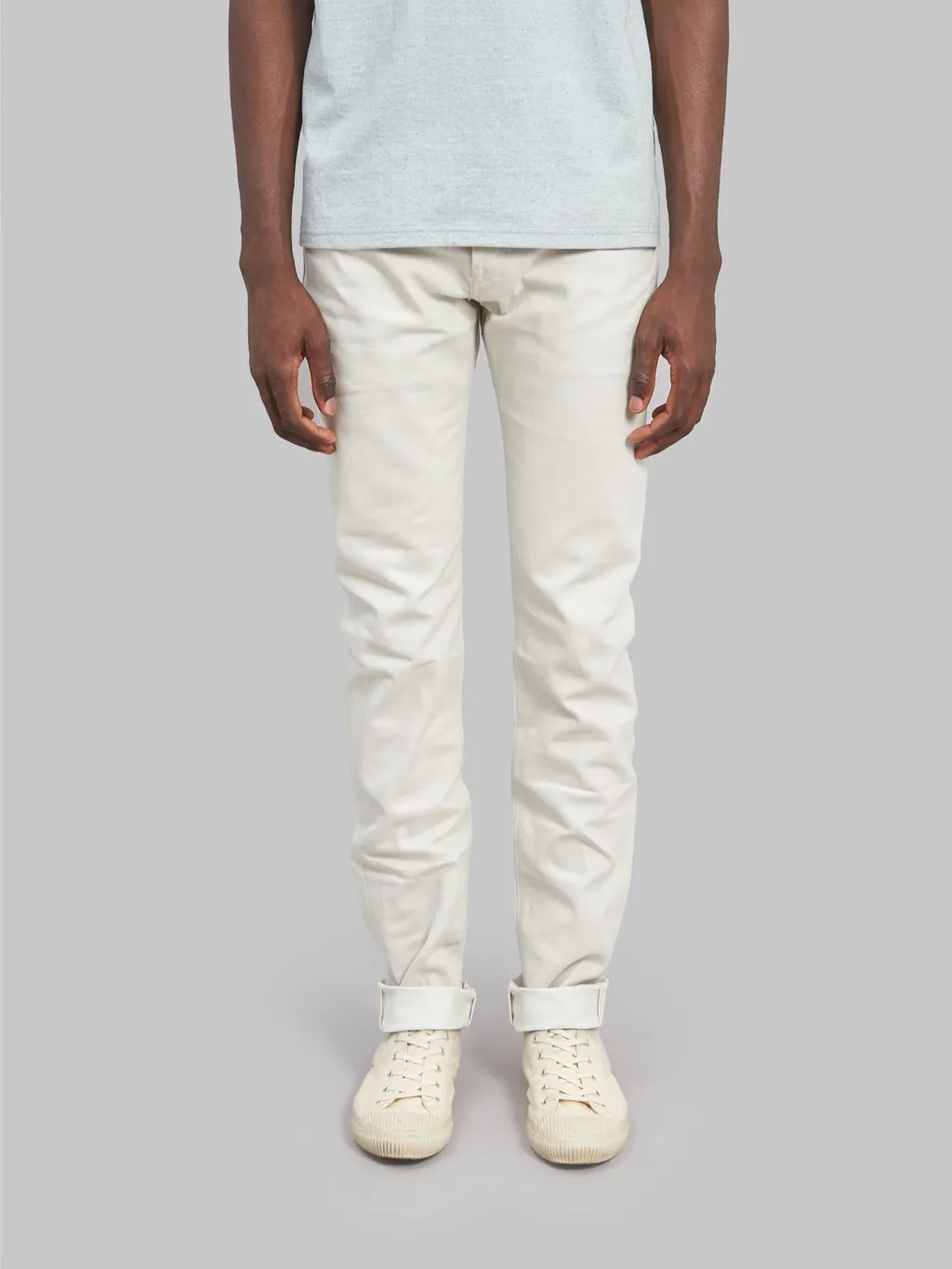 Momotaro 0306-IVO 13oz Ivory Denim Tight Tapered Jeans