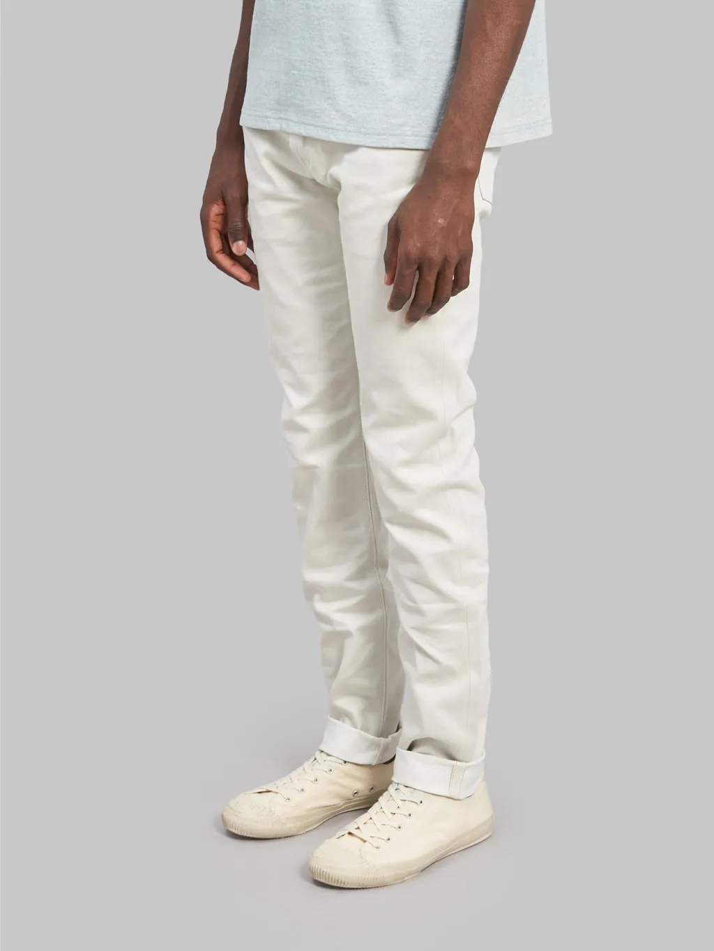 Momotaro 0306-IVO 13oz Ivory Denim Tight Tapered Jeans