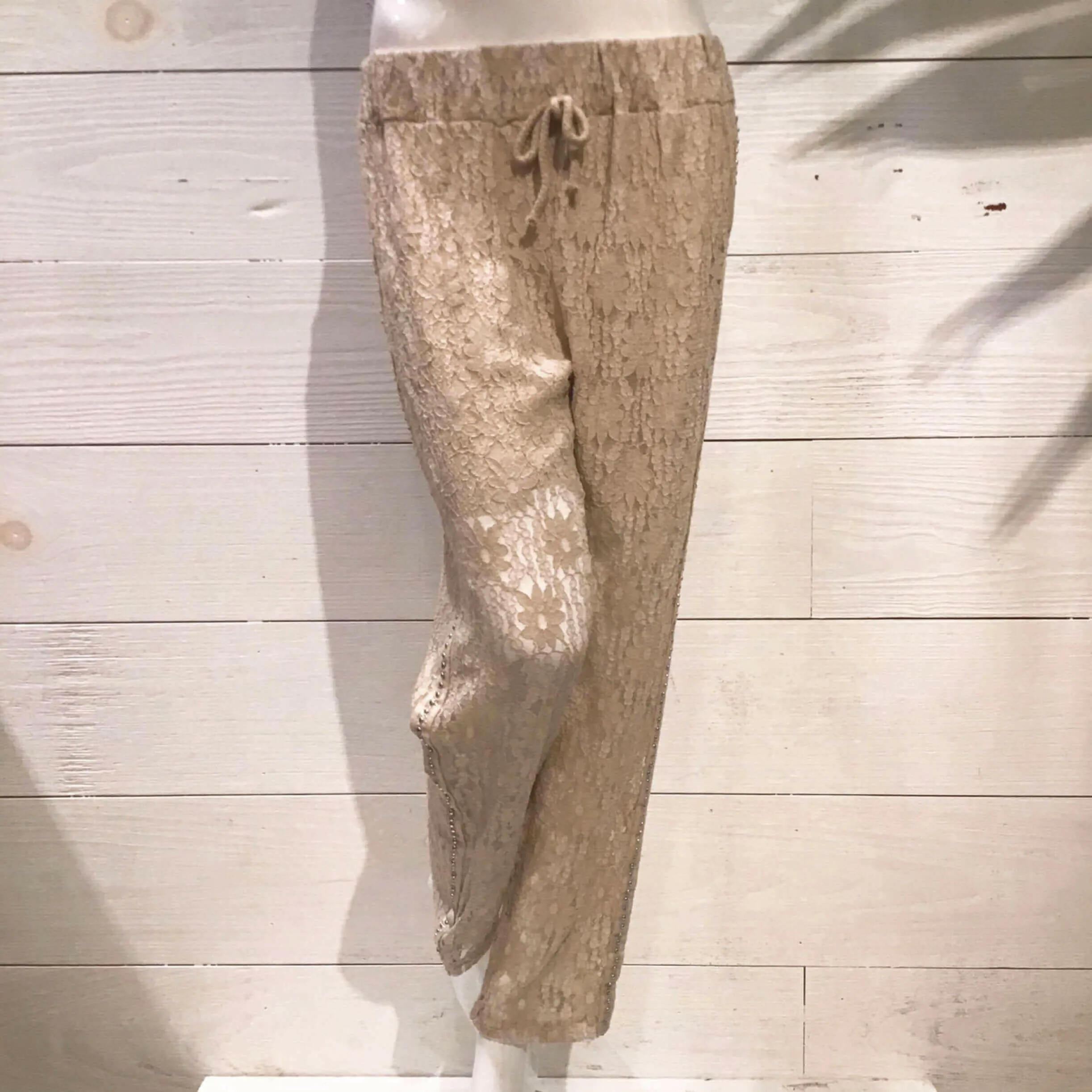 Olive Lace Italian Pant