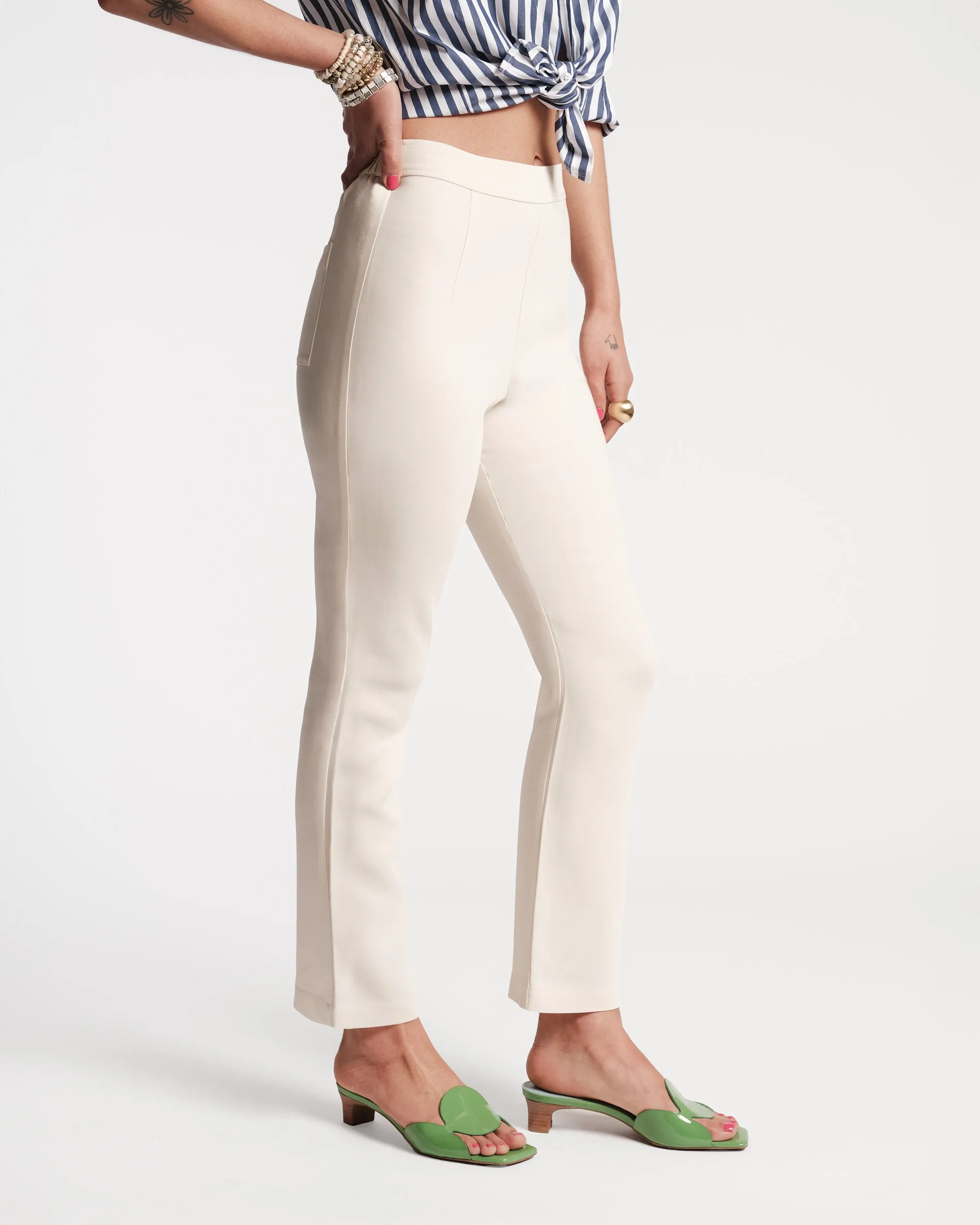 Quincy Stretch Pant White