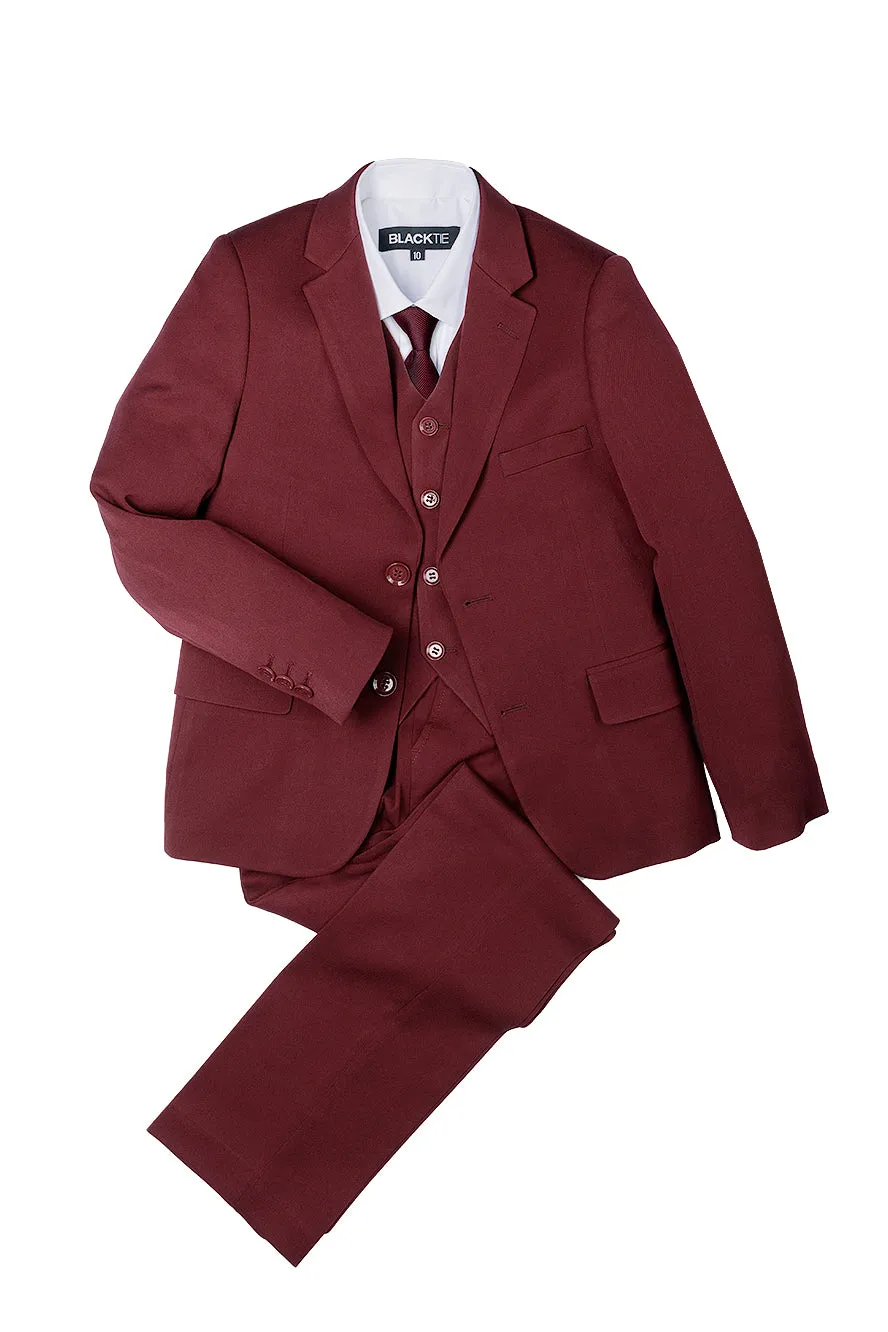 "Liam" Kids Wine Suit (5-Piece Set)