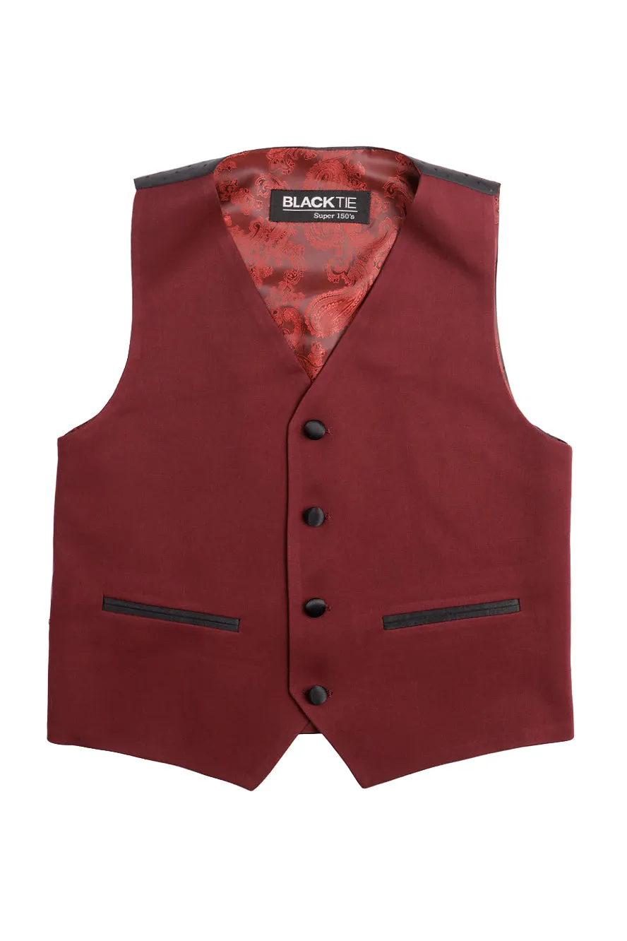 "London" Kids Wine Tuxedo (5-Piece Set)