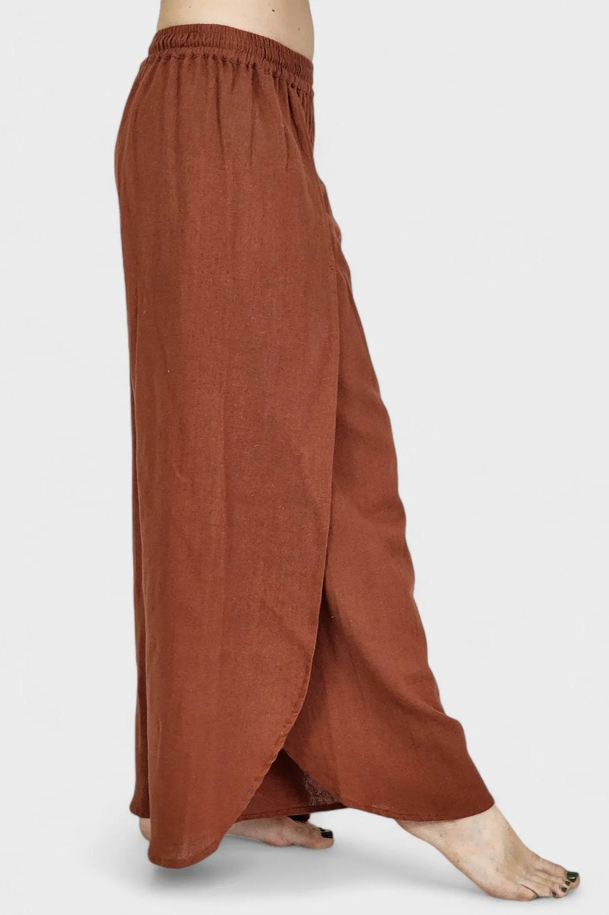 Rust Jute Fly Away Trousers