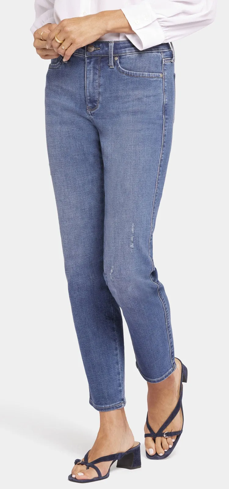 Stella Tapered Ankle Jeans Mediumblauw Premium Denim | Adore