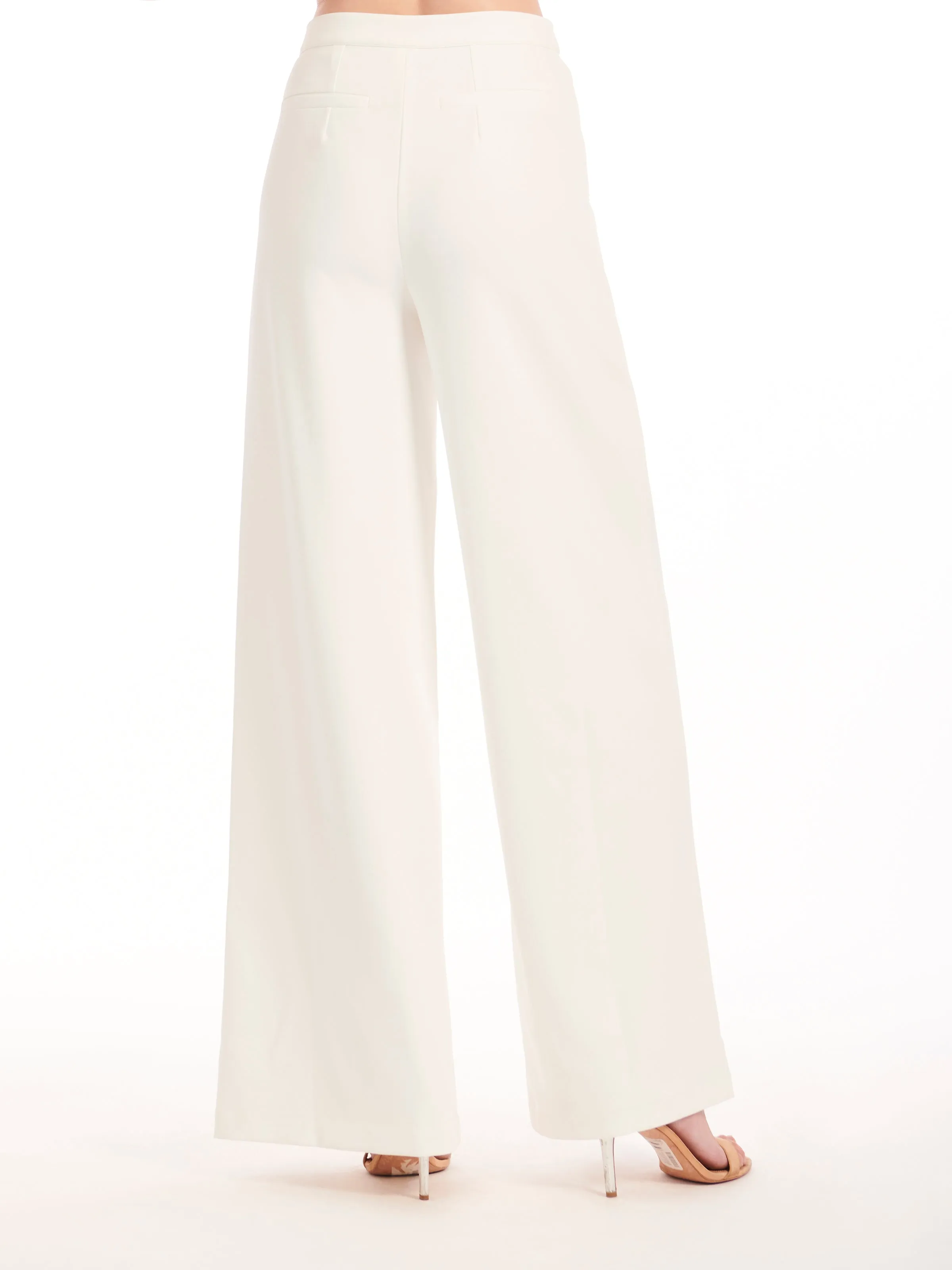 Stretch Crepe Wide Leg Pant