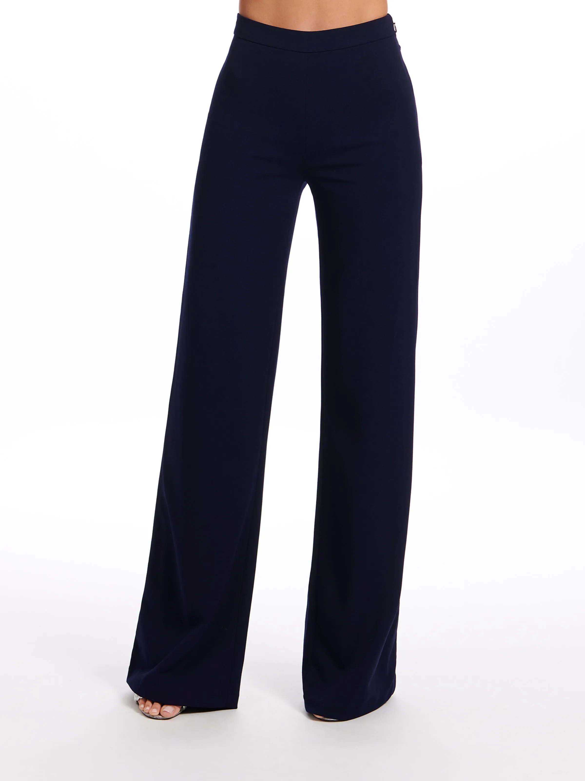 Stretch Crepe Wide Leg Pant