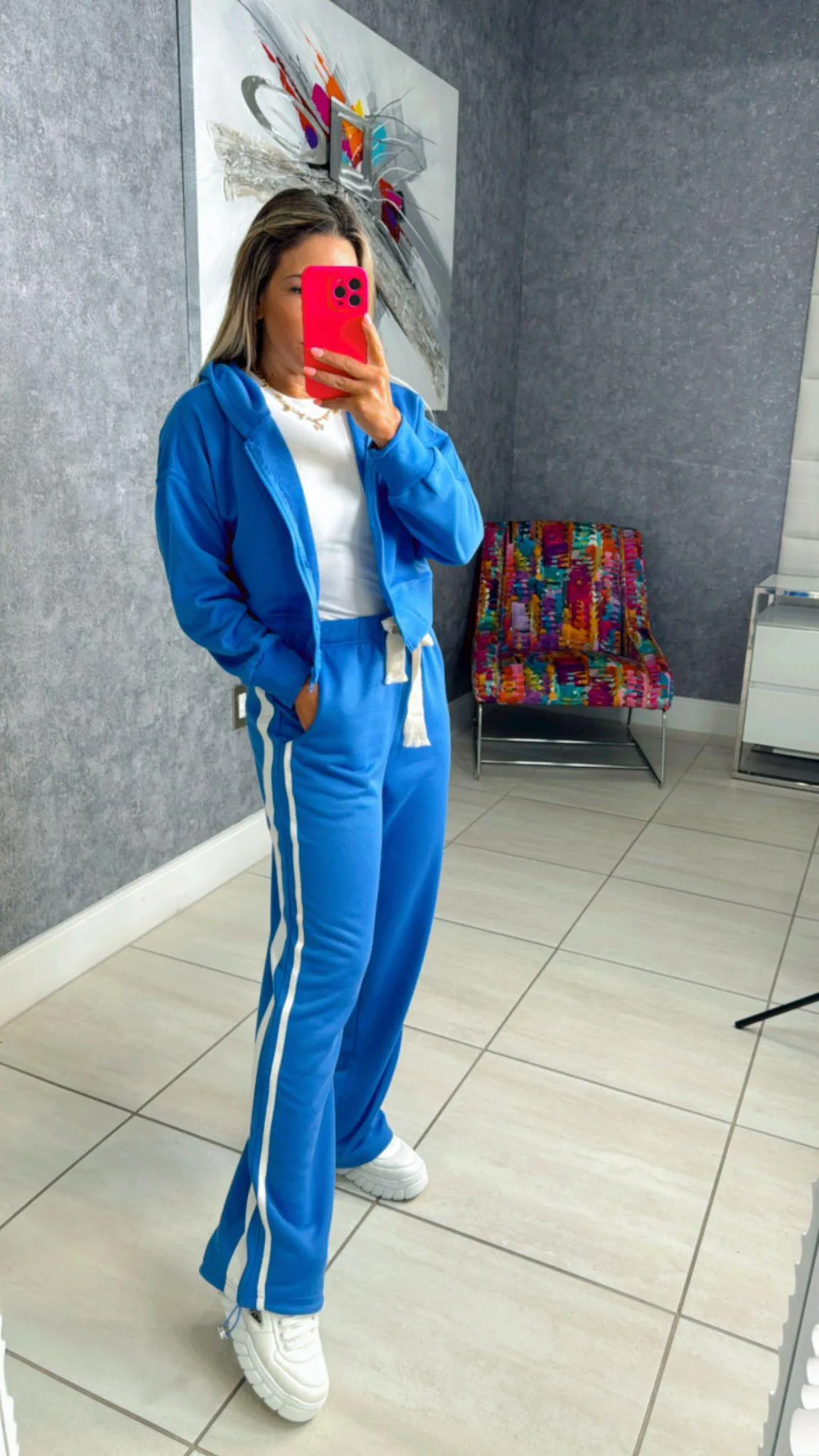 TT01 French terry hoodie and sweatpants set