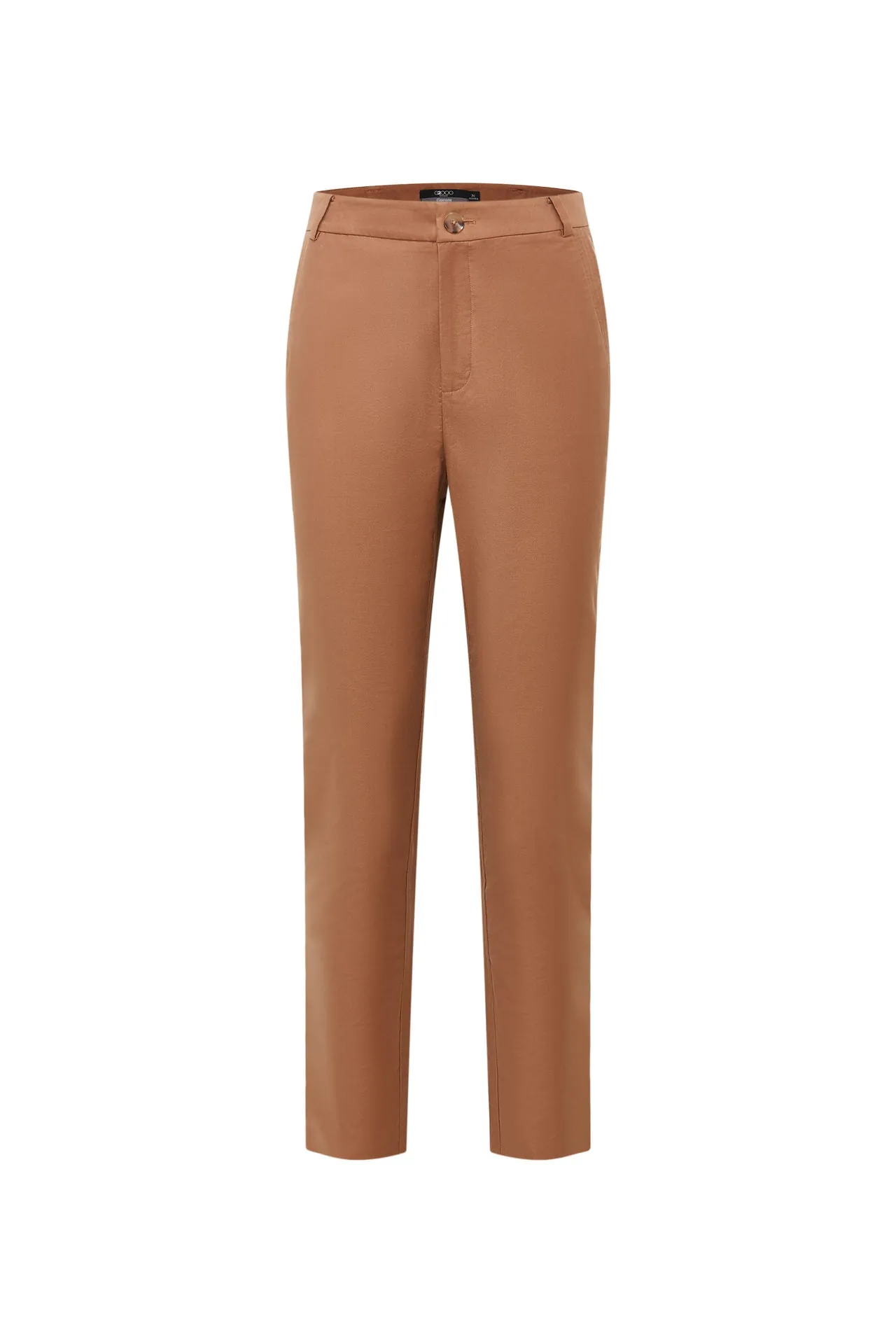 Twill Cotton High Waist Cigarette Pants