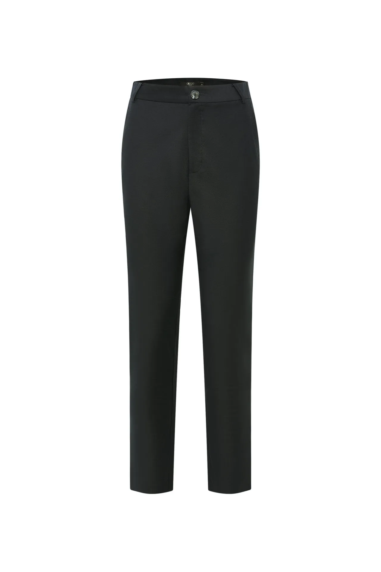 Twill Cotton High Waist Cigarette Pants