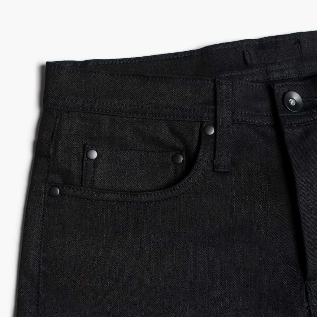 UB Stretch Selvedge Tapered Jeans | Black