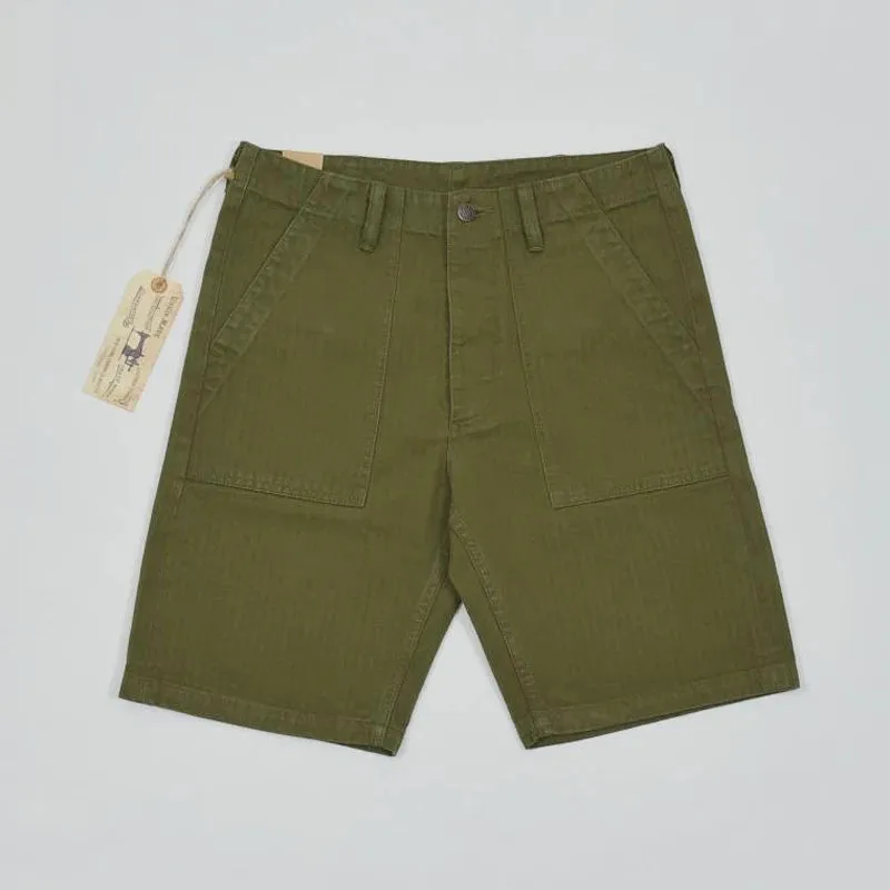 Vintage Herringbone Military Shorts for Men - Vietnam War OG-107 Pants