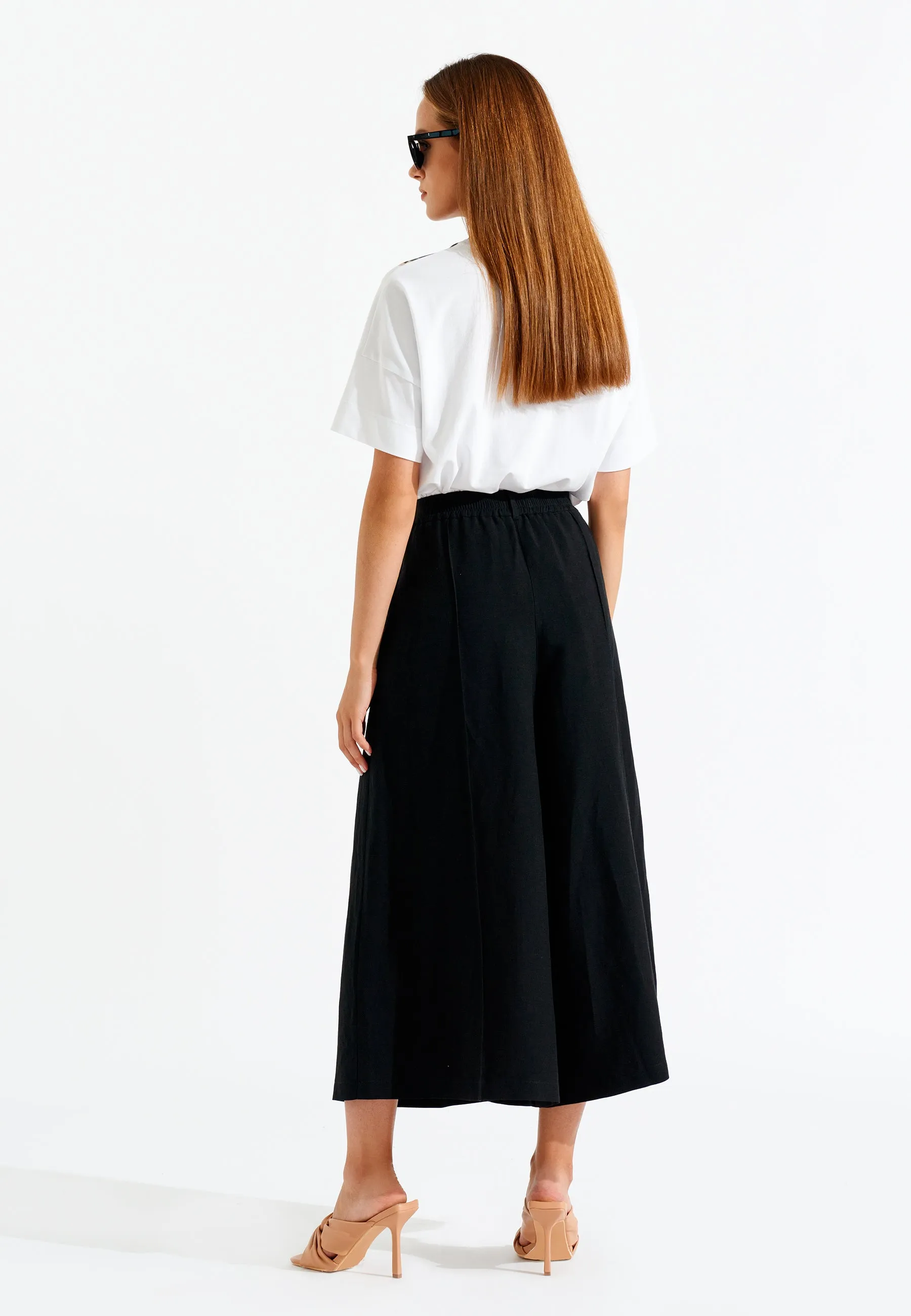 Wide Leg Cropped Pants