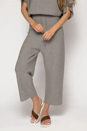 Wide Leg Track Pants in Grey