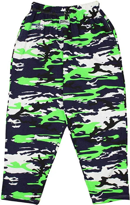 Zubaz NFL Football Men's Seattle Seahawks Camo Lounge Pants